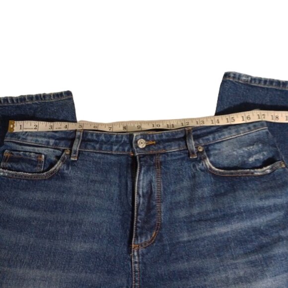 Loft The Curvy Straight Crop Distressed Jeans - Picture 3 of 9